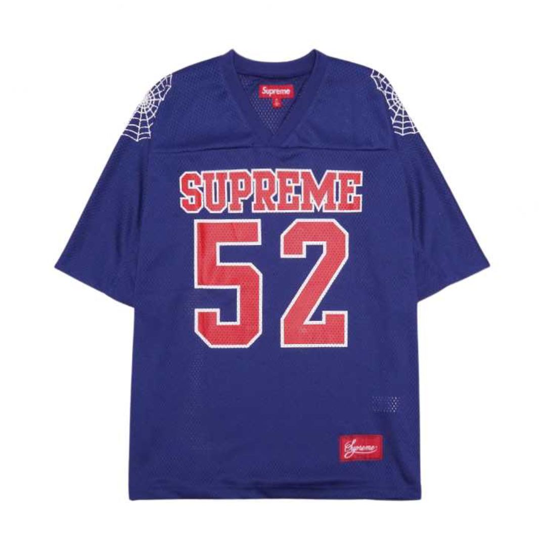 Supreme Spiderweb Football Jersey Navy Bulk