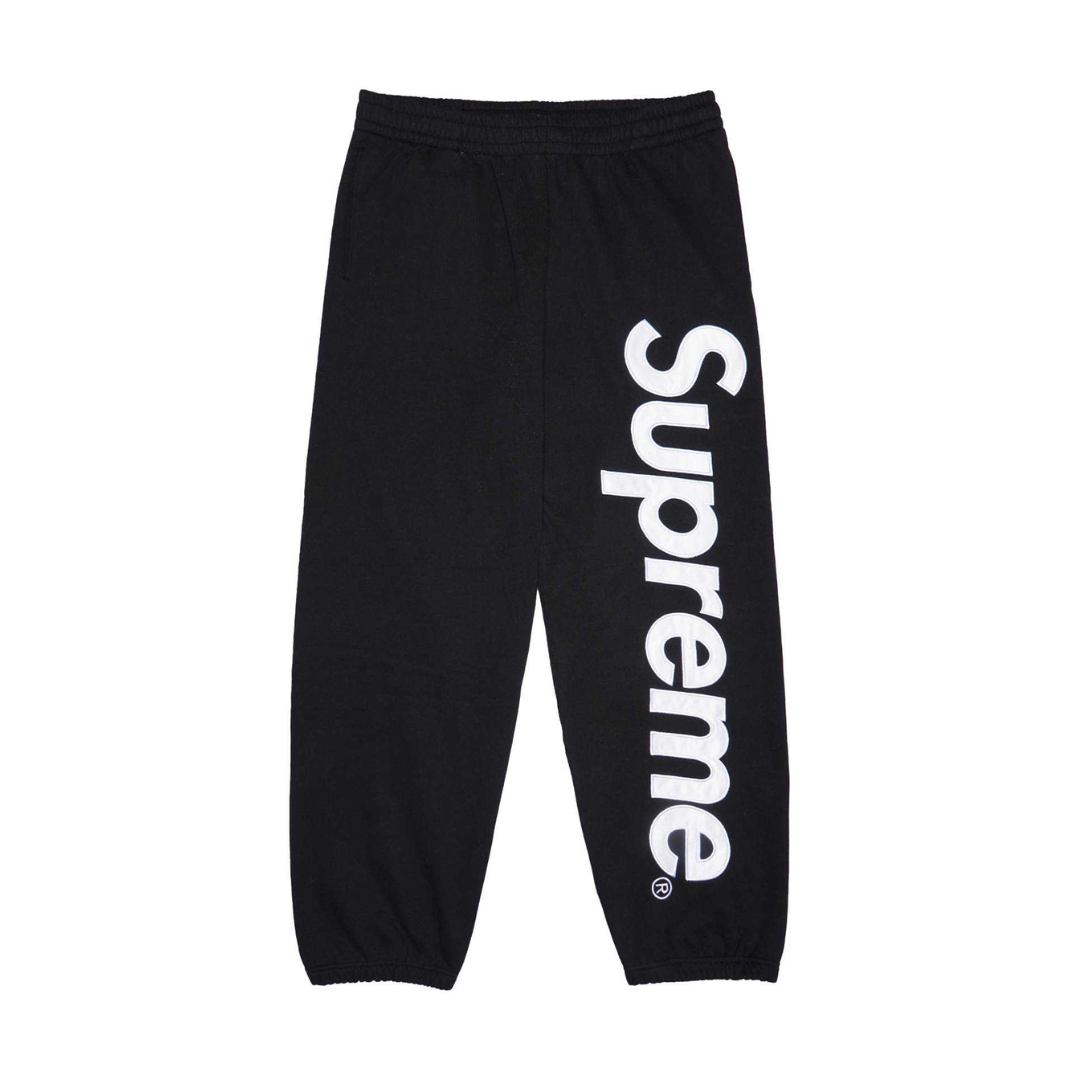 Supreme Satin Applique Sweatpant "Black" Bulk