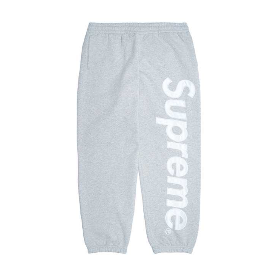 Supreme Satin Applique Sweatpant "Heather Grey" Bulk