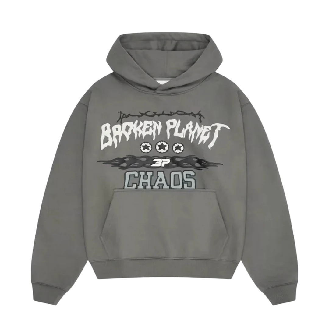 Broken Planet Chaos Hoodie Dark Grey