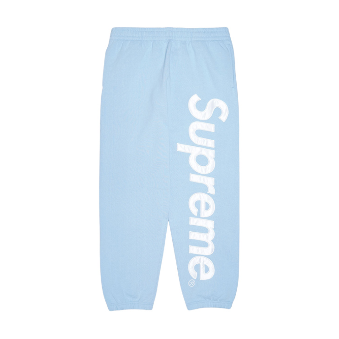 Supreme Satin Applique Sweatpant "Light Blue" Bulk