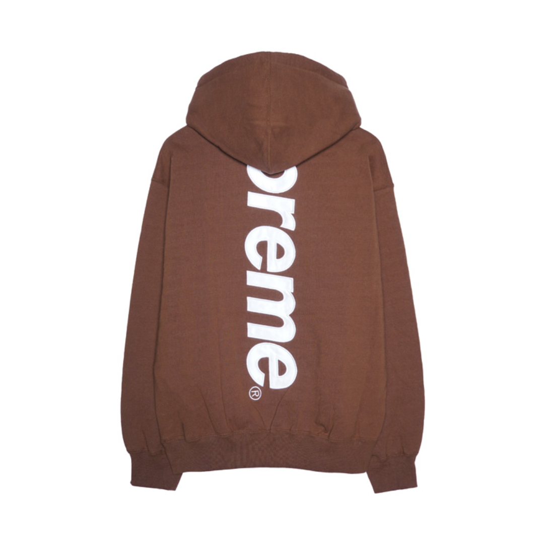 Supreme Satin Applique Hooded Sweatshirt "Brown" Bulk