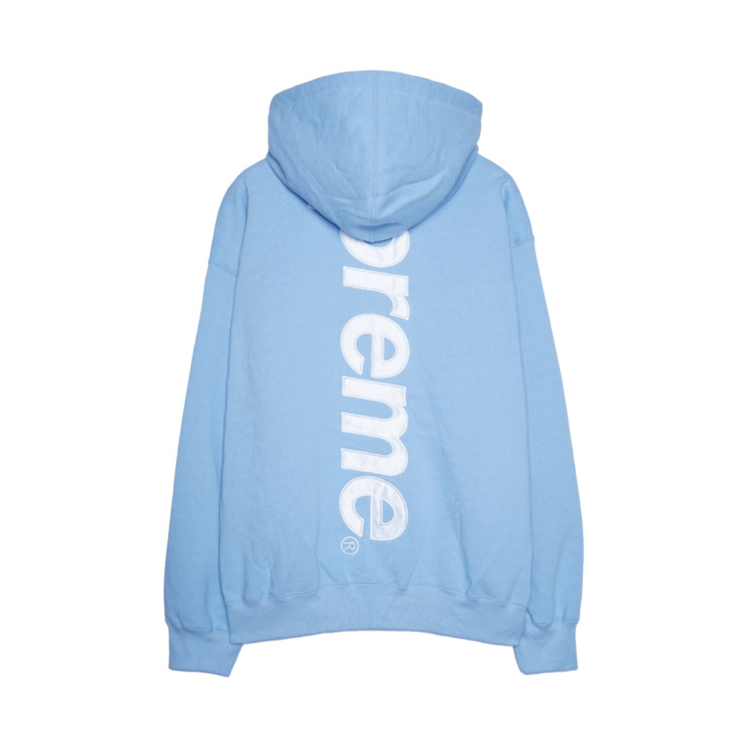 Supreme Satin Applique Hooded Sweatshirt "Light Blue" Bulk